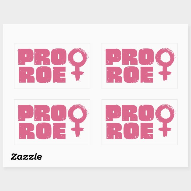 Pro Roe Women's Rights Word Art  Rectangular Sticker (Sheet)
