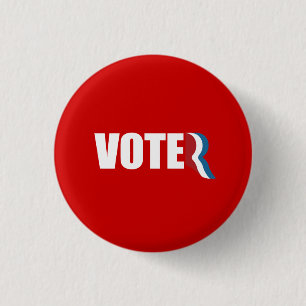 PRO-ROMNEY - ROMNEY STANDS FOR VOTER -- .png 3 Cm Round Badge