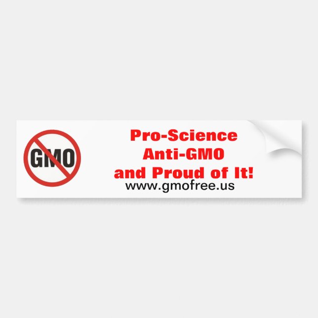 Pro-Science Anti-GMO Bumper Sticker (Front)