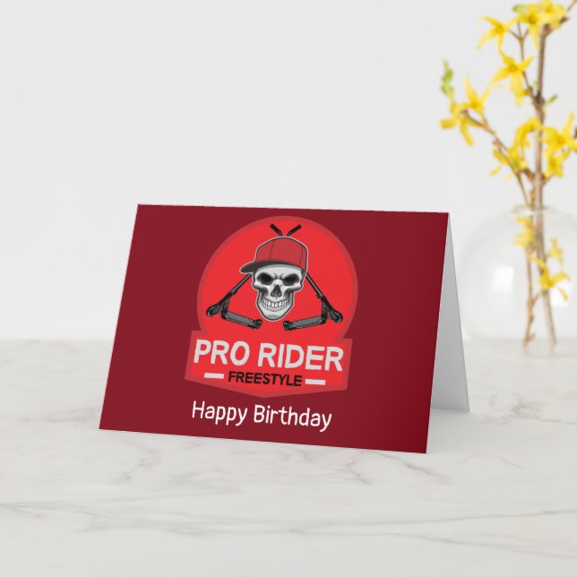 Pro Scooter Free Rider Tricks Card (Yellow Flower)