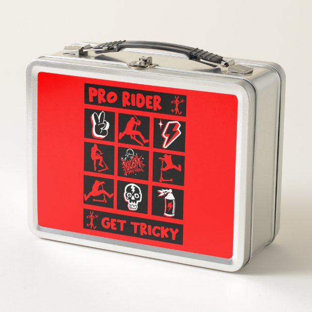 Pro Scooter Free Rider Tricks Metal Lunch Box (Front)