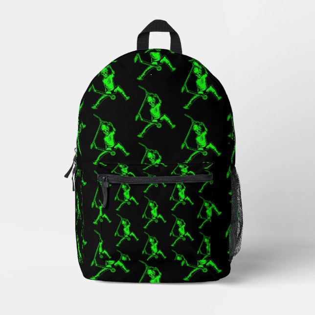 Pro Scooter Free Rider Tricks Printed Backpack (Front)