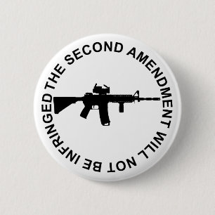 Pro Second Amendment Freedom Merchandise 6 Cm Round Badge