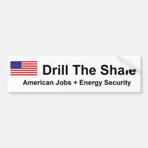Pro Shale Drilling Drill Here Bumper Sticker