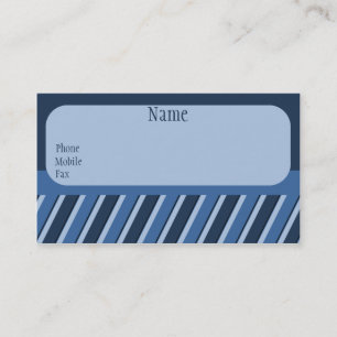 Pro Stripes Business Card, Blue Card