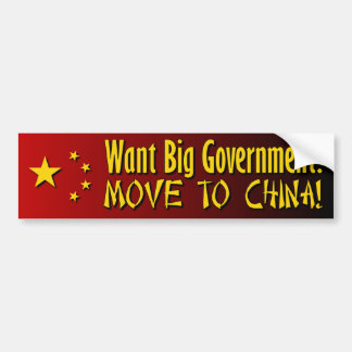 Pro Tea Party - Anti Big Government Bumper Sticker