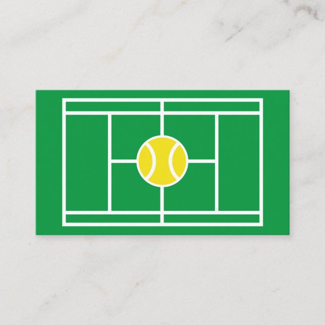 Pro Tennis Instructor business card template (Front)