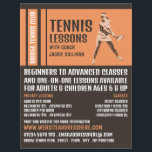 Pro Tennis Player, Tennis Lessons/Classes Advert Flyer<br><div class="desc">Pro Tennis Player,  Tennis Lessons/Classes Advertising Flyers By The Business Card Store.</div>