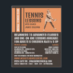 Pro Tennis Player, Tennis Lessons/Classes Advert Flyer<br><div class="desc">Pro Tennis Player,  Tennis Lessons/Classes Advertising Flyers By The Business Card Store.</div>