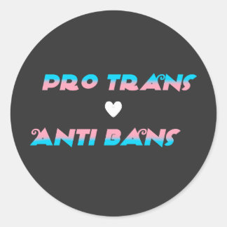 Pro Trans  Classic Round Sticker