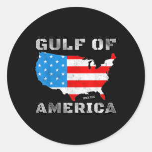 Pro-trump Gulf America Official Patriotic Of Usa M Classic Round Sticker
