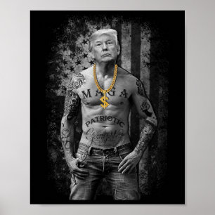 Pro Trump Patriotic Gangster - Anti-liberal Republ Poster