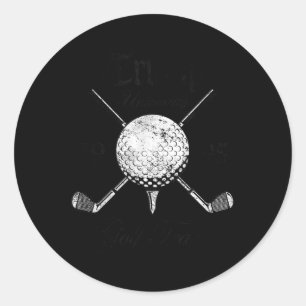 Pro Trump Vintage University Golf Team Funny Gift Classic Round Sticker