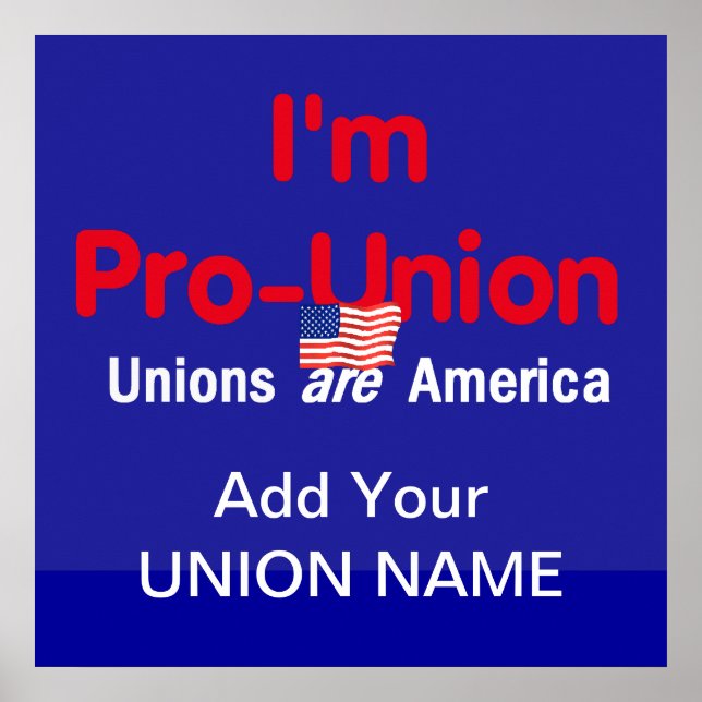 Pro Union POSTER Print (Front)