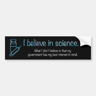 Pro vax but anti gov bumper sticker