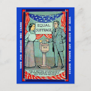 Pro Vote Joe Biden Kamala Harris on Vintage Image Postcard