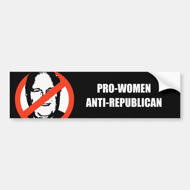 Pro-Women Anti-Republican Bumper Sticker (Front)