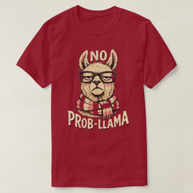 “Prob-Llama” Funny Llama design  T-Shirt (Design Front)