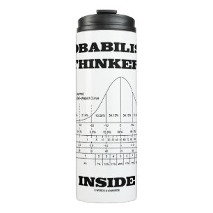 Probabilistic Thinker Inside Bell Curve Humour Thermal Tumbler