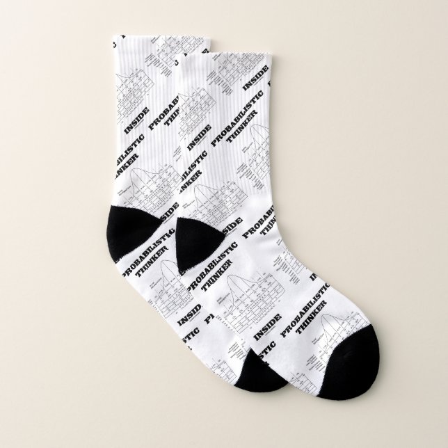 Probabilistic Thinker Inside Normal Distribution Socks (Pair)