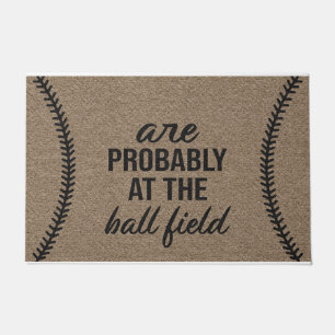 Probably At Baseball Doormat / Baseball Decor