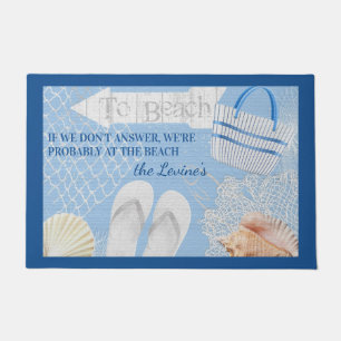 Probably At The Beach - Summertime Personalised Doormat