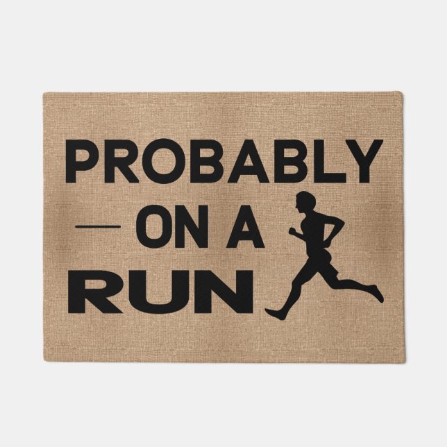 Probably on a Run Funny Welcome for Runners Doormat (Front)