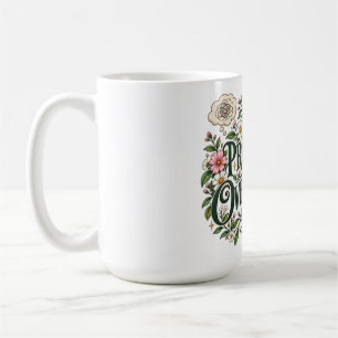 Probably Overthinking Floral Botanical Aesthetic T Coffee Mug