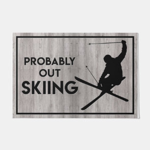 Probaly Out Skiing Simple Doormat