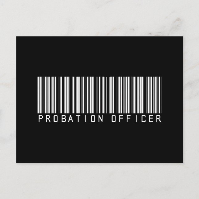 Probation Officer Bar Code Postcard (Front)