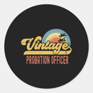 Probation Officer Profession Job Title Classic Round Sticker