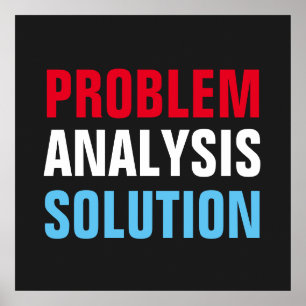 Problem Analysis Solution Motivational Inspiration Poster
