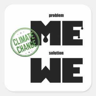 Problem And Solution Earth Day Square Sticker