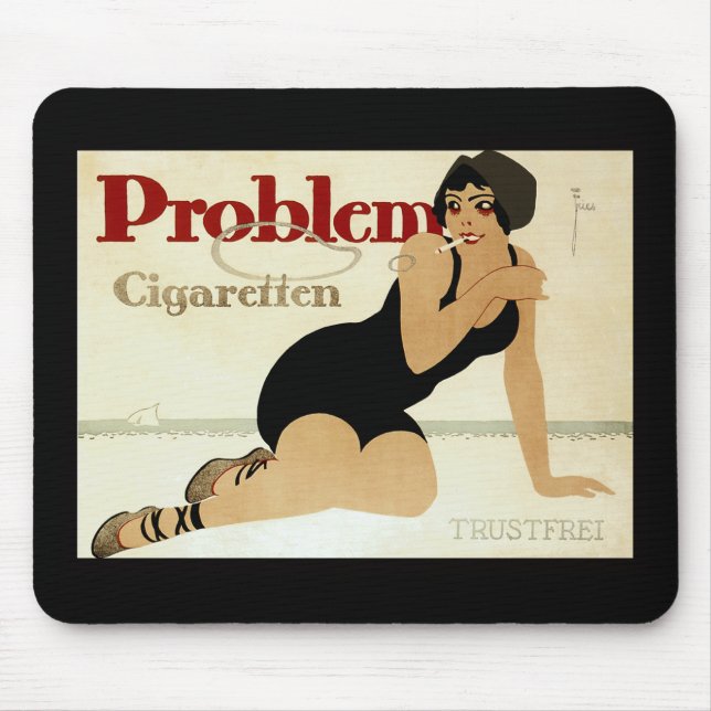 Problem Cigarette Ad Mouse Pad (Front)