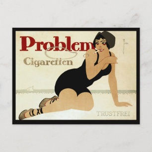 Problem Cigarette Ad Postcard