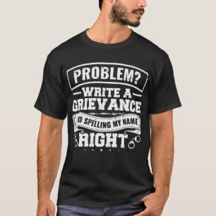 Problem Correction Officer Police Thin Silver Line T-Shirt
