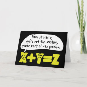 Problem Funny Math Card