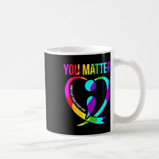 Problem Happy Suicide Awareness Support Graphic 1  Coffee Mug (Right)