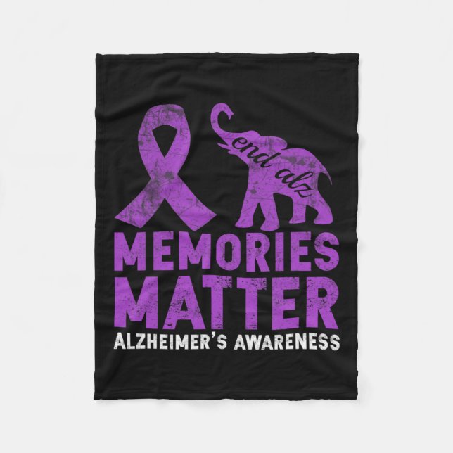 Problem Heimer - Purple Elephant  Fleece Blanket (Front)