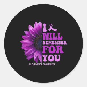 Problem Heimer Purple Heimer's Awareness 2 Classic Round Sticker