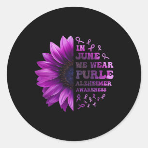 Problem Heimer Purple Heimer's Awareness 4 Classic Round Sticker