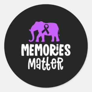 Problem Heimer Purple Ribbon Awareness Classic Round Sticker