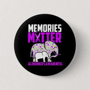 Problem Heimer´s Awareness Elephant 6 Cm Round Badge