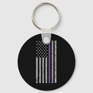 Problem Heimer Usa Flag Purple Strip Key Ring