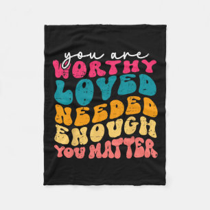 Problem Kindness Be Kind Groovy Mental Health Awar Fleece Blanket
