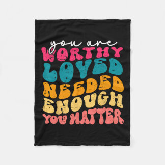 Problem Kindness Be Kind Groovy Mental Health Awar Fleece Blanket