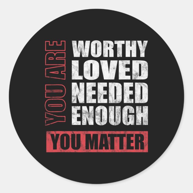 Problem Mental Health Awareness  Classic Round Sticker (Front)