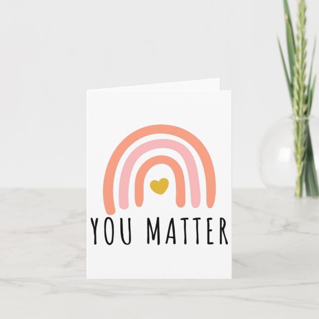 Problem Promote Positive Awareness Inspirational D Card (Front)