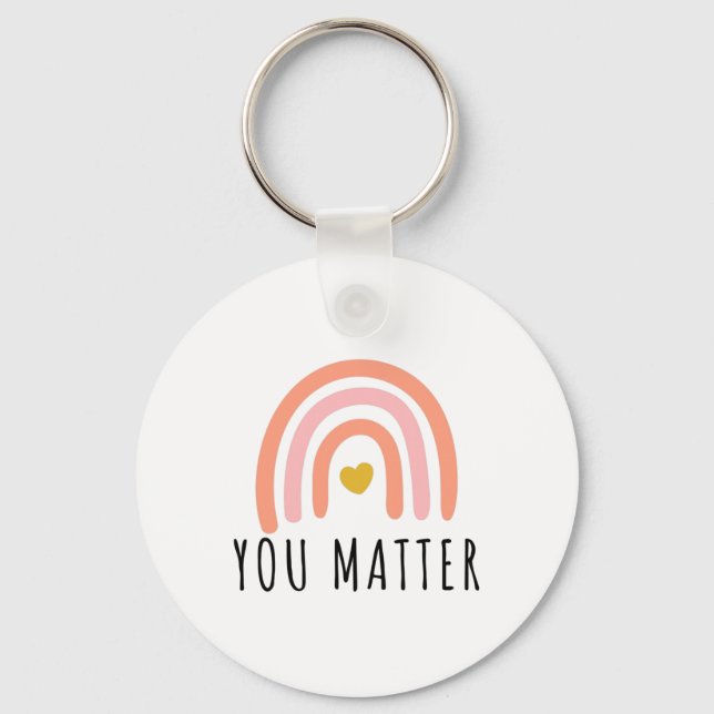 Problem Promote Positive Awareness Inspirational D Key Ring (Front)