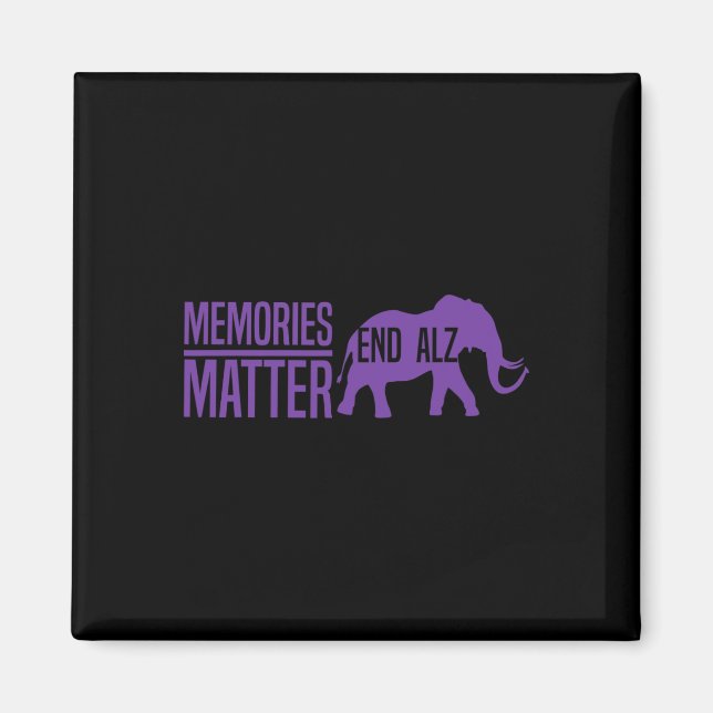 Problem Purple Elephant And Text Heimer  Magnet (Front)